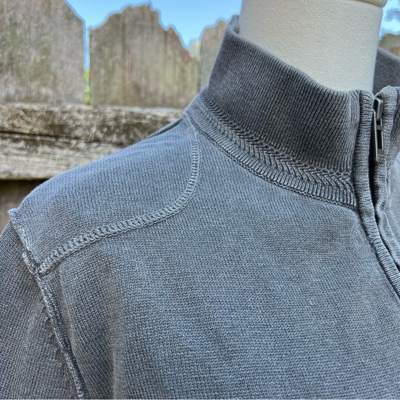 DKNY Zip Up Mock Neck Sweatshirt Grey - Picture 5 of 12